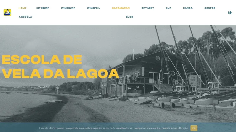 Preview of the official Escola de Vela da Lagoa website