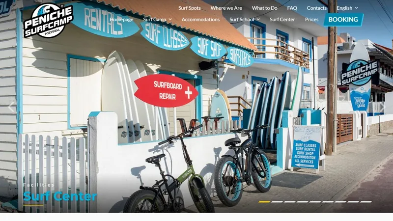 Preview of the official Peniche Surf Camp website