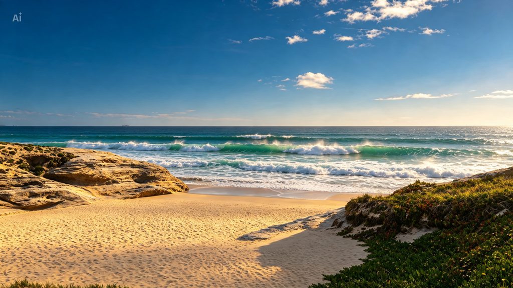 Óbidos Coast beaches and lagoon landscape under soft Atlantic light
