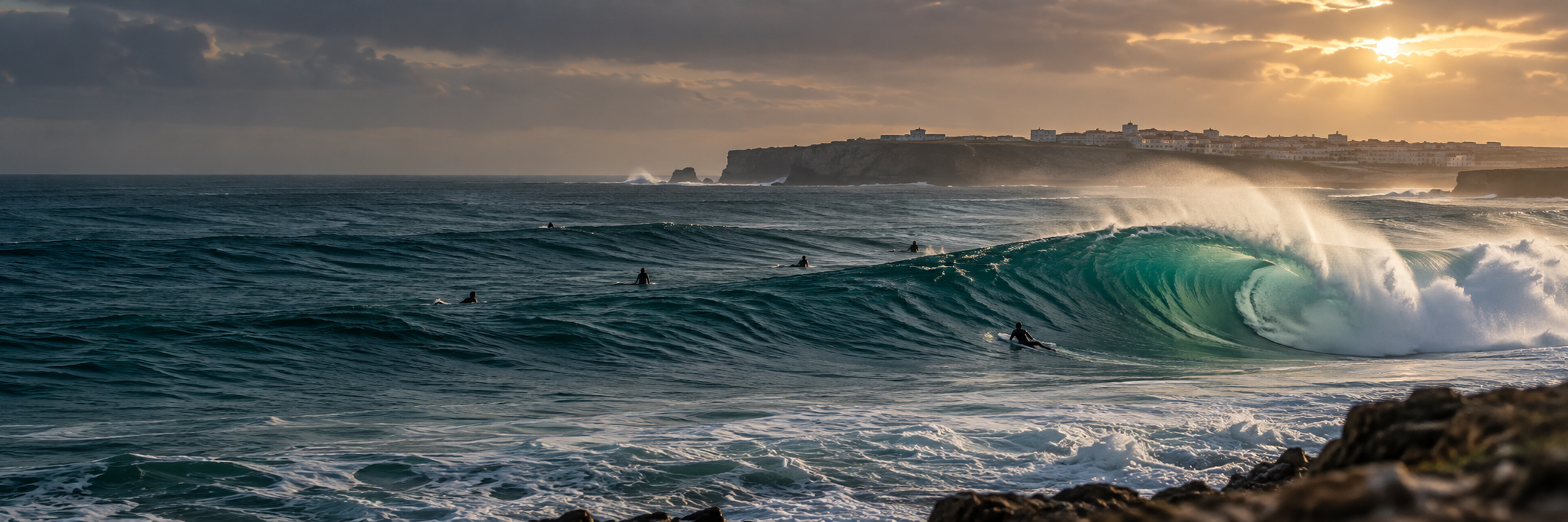 Peniche, generated coastal illustration